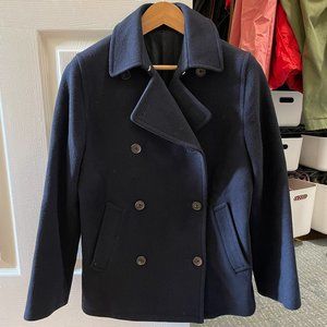 Margaret Howell Men's Navy Wool Pea Coat Jacket Size XS 34 Made in Japan